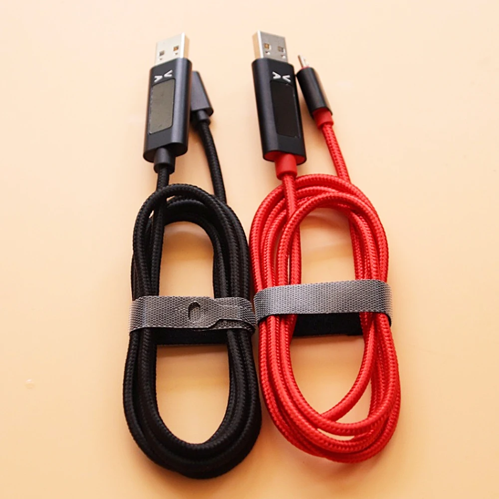 ЖК-дисплей ток/напряжение type-c USB C кабель, может обнаруживать QC3.0 3A кабель для быстрой зарядки, для s7/s8/s9/s10/note 8/9 8Plus mi9 p30