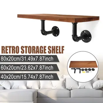 

Retro Log color Wall Mounted Wall-hung Type Wooden Decorative Wall Shelf Sundries Storage Box Hanger Organizer Key Rack Wood