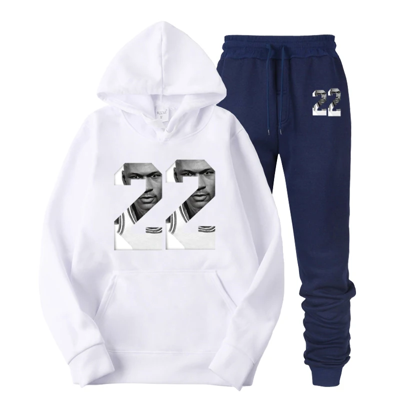 

Fashion Number 22 printed hoodie suit Hoodie Men Solid Sweatshirt With Phone Pocke Gyms Hooded Tops Brand Male Long Sleeved Spor
