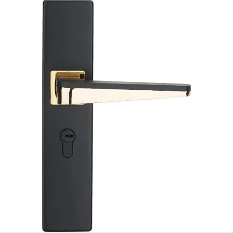 

Minimalist Door Lock Continental Bedroom Door Handle Lock Interior Anti-Theft Room Safety Door Lock Metal Mute Gate Knob Lock
