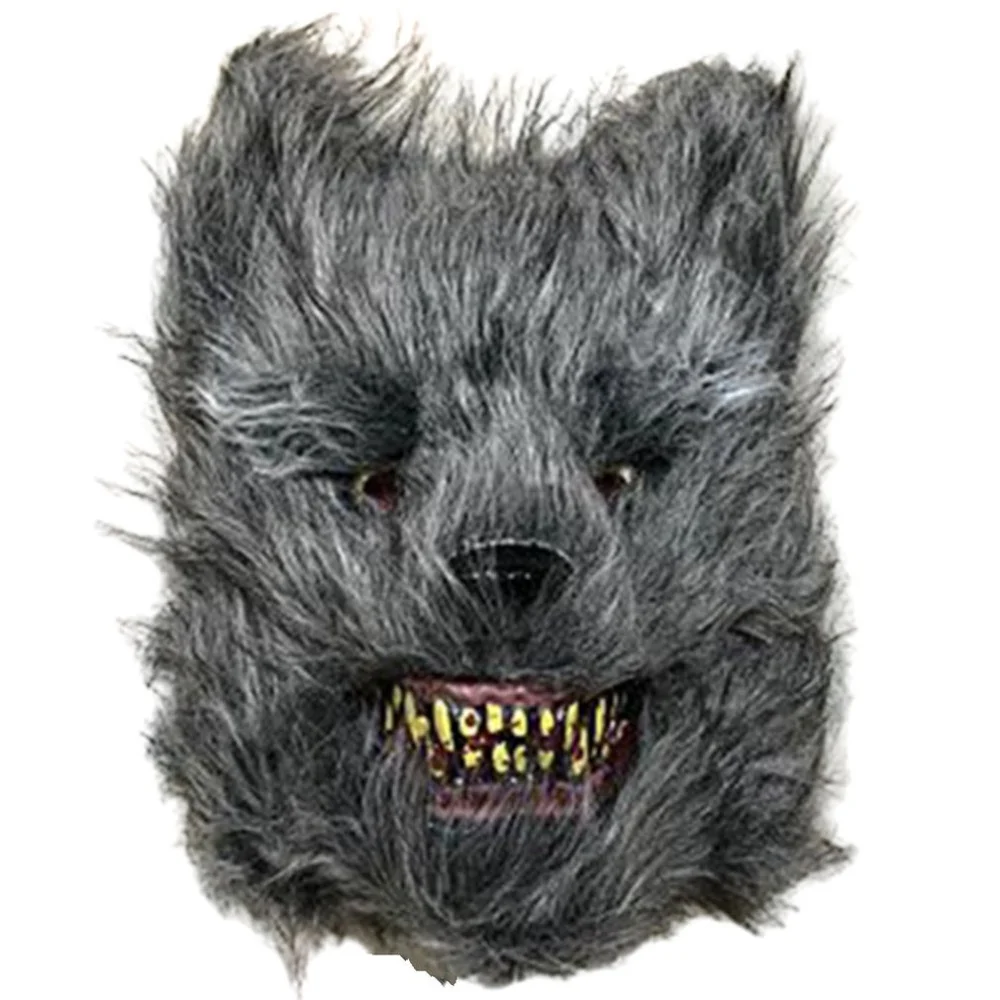 Wild Wolf Маска для Хэллоуина кровавый убийца Хэллоуин кровавая маска с перьями Хэллоуин пушистая ролевая детская и взрослые ужасная маска - Цвет: Wild Wolf