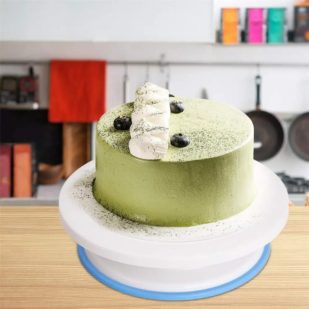 DIY 11 Inch Cake Turntable Rotating Decorating Stand With Adjustable Icing  Scraper Plastic Cake Spinner Baking Supplies 10225 - AliExpress