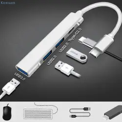 Adaptateur multiport pour Macbook Pro 13/15/Air Mi Pro/HUAWEI, HUB USB C 3.0/Type C 3.1/3/4, 1 unité 