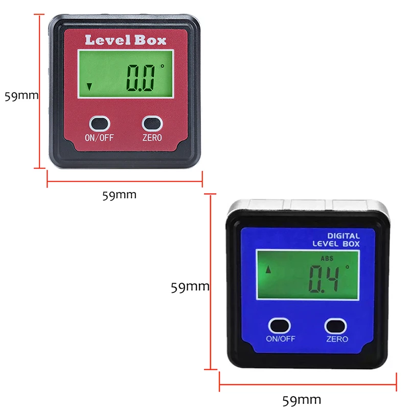 Красный Прецизионный Цифровой Инклинометр уровень коробка Цифровой Угол коробка с магнитным основанием