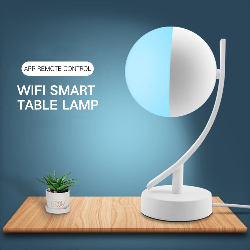 

Smart Desk Table Lamp Controlled By APP Wifi Compatible With Amazon Alexa Google Homepage Voice Control LED Dimmable Night Light