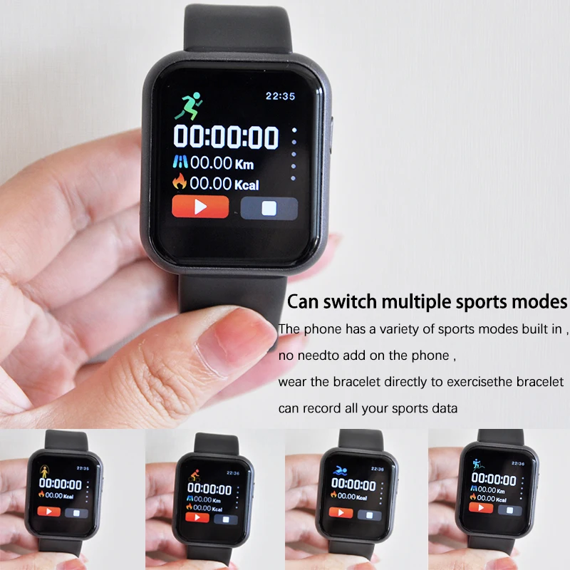 

Smart Watch Waterproof Blood Pressure Smartwatch Heart Rate Sleeps Clock Sport Watch Smart Bracelet for All smartphone L