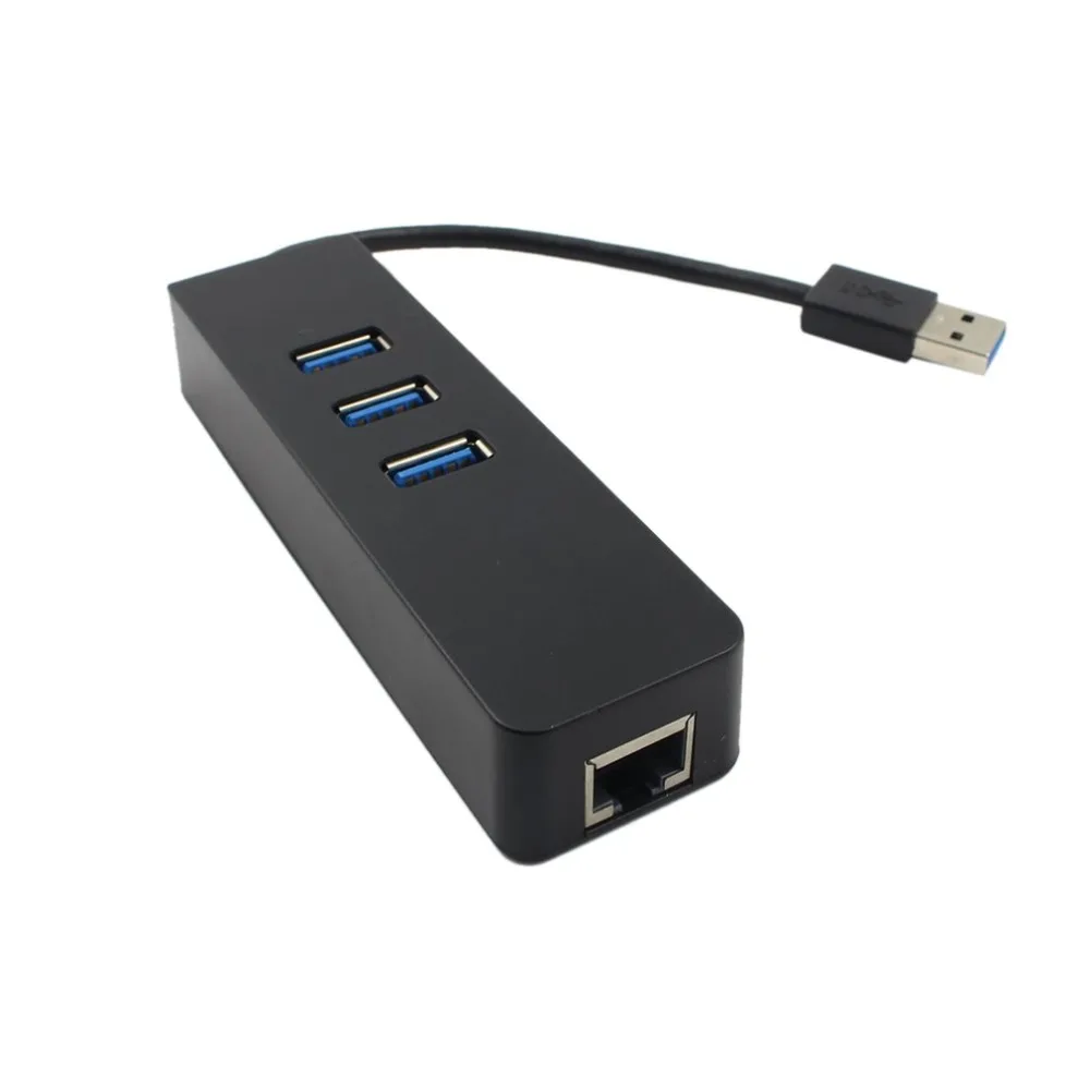 USB 3,0 концентратор Gigabit Ethernet Lan RJ45 сетевой адаптер концентратор с 3 портами USB к RJ45 Внешний сетевой кабель разветвитель для Mac PC