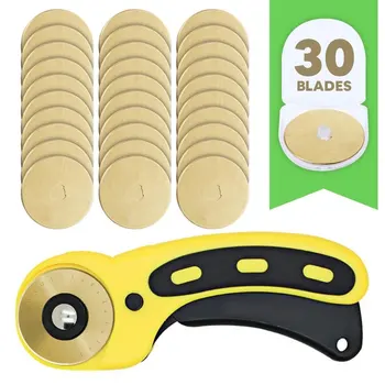 

Titanium Coated Rotary Cutter Blades 45mm Pack of 30 Rotary Fabric Cutter Set