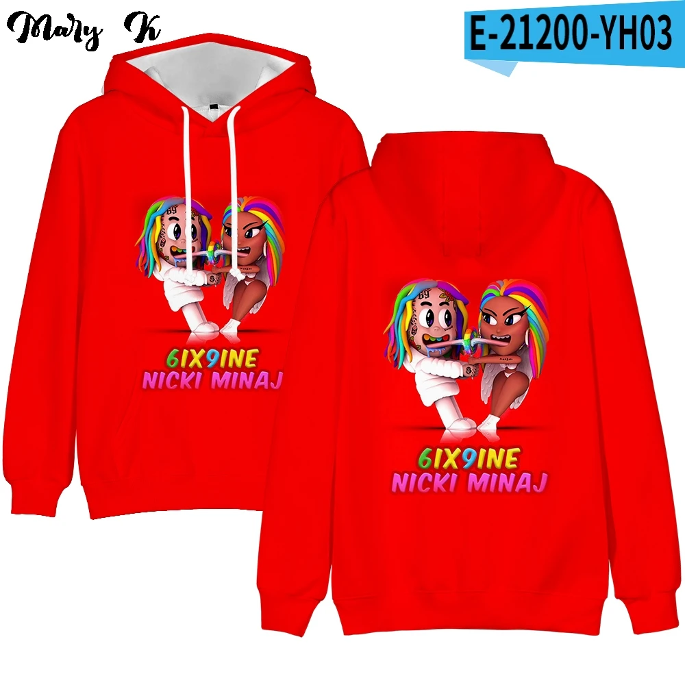 Новинка 2020 3D 6ix9ine и Nicki Minaj TROLLZ пуловер толстовки мужские женские детские свитшоты