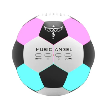 

Colorful Mini Portable Bluetooth Speaker Rechargeable HIFI Home Button Touch Sound Bass Travel Football Shaped Battery Powered