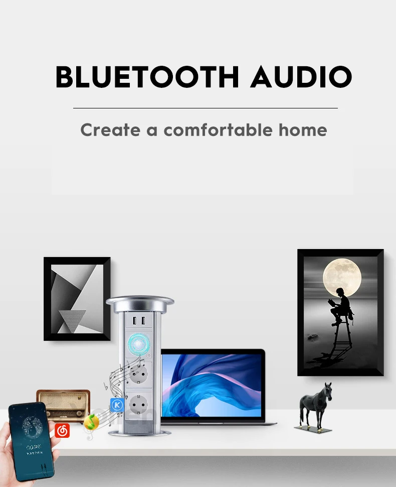 Eur tomada de mesa elevador usb casa