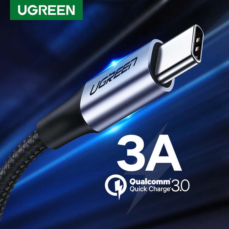 Кабель UGREEN USB Type C для Samsung S9 S8 провод быстрой зарядки мобильного телефона зарядный