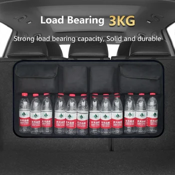 

Multifunctional Car storage Bag Suitcase Trunk Oxford Cloth Hanging Net Box Large Capacity Adjustable Neat Interior Accessories