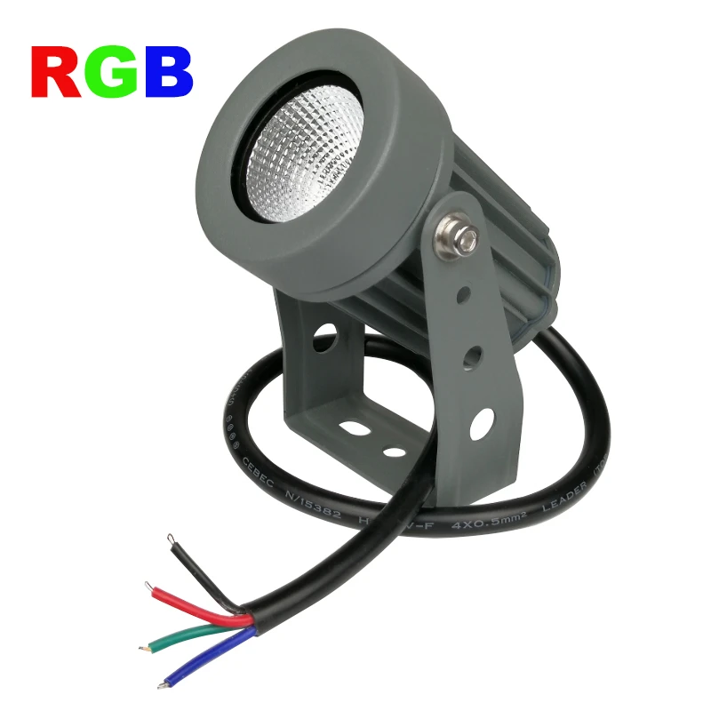 4 Line External Control Rgb Led Cob Garden Lighting Spiked Lawn Lamp