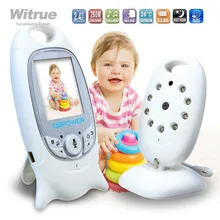 Видео Радионяня VB601 2,4 ГГц беспроводной 2,0 дюймовый ЖК-экран 2 способа разговора ИК ночного видения температура камеры безопасности 8 колыбельных