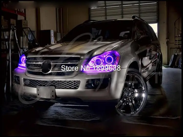 Для Mercedes-Benz GL-Class X164 GL450 светодиодные фары rgb halo angel eyes комплект аксессуары для стайлинга автомобилей 2007-2012