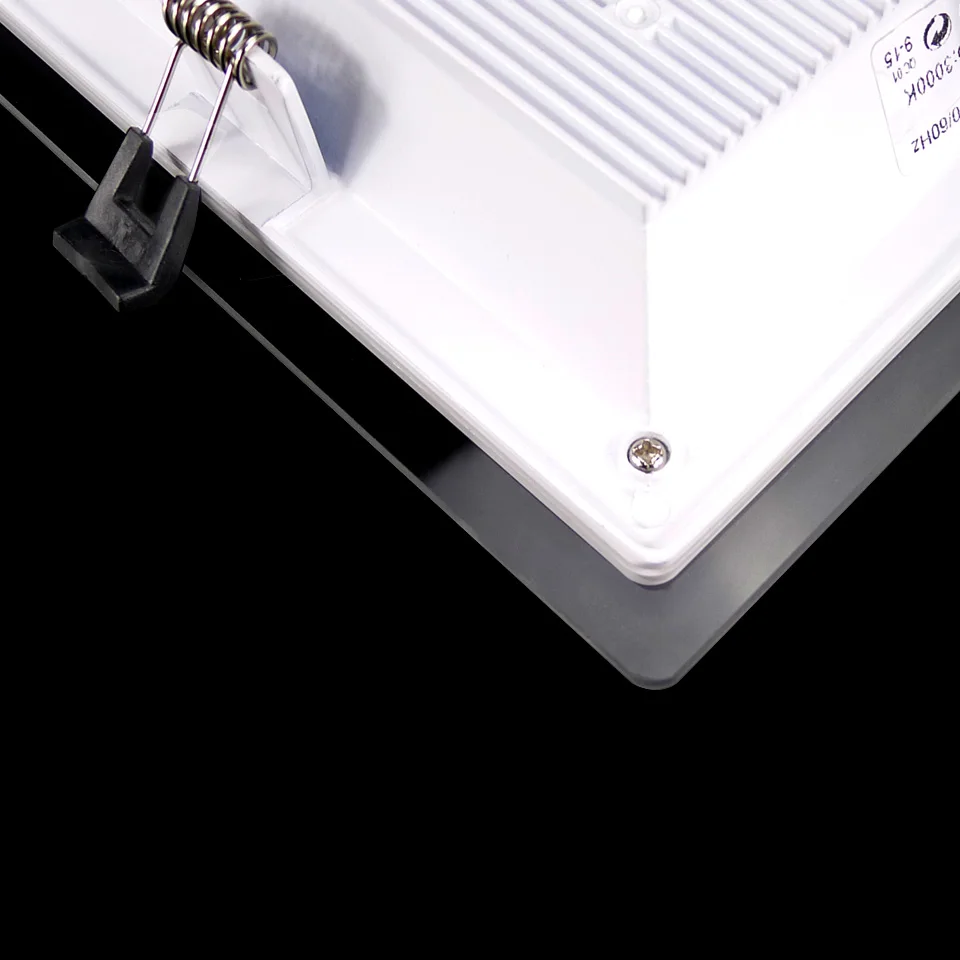 AC85-265V, современные квадратные стеклянные светодиоды для потолочных панелей, светильник 6 Вт 12 Вт 18 Вт, теплый белый Встраиваемый панельный светильник, точечный светодиодный светильник