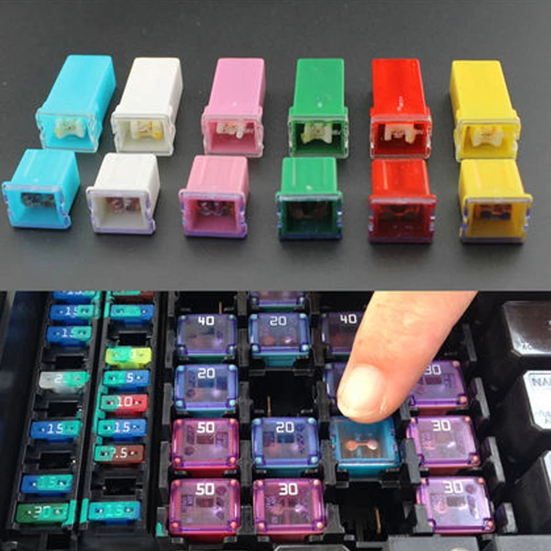 2 шт., автомобильный блок предохранителей, 20 А, 25 А, 30 А, 40 А, 50 А, 60 А 2 шт., автомобильный блок предохранителей, 20 А, 25 А, 30 А, 40 А, 50 А, 60 А