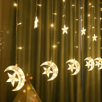 

Super Bright Fairy String Light Moon Star 8 Modes Festival Christmas Lights Decoration LED Lamp String Moon Star Lamp String