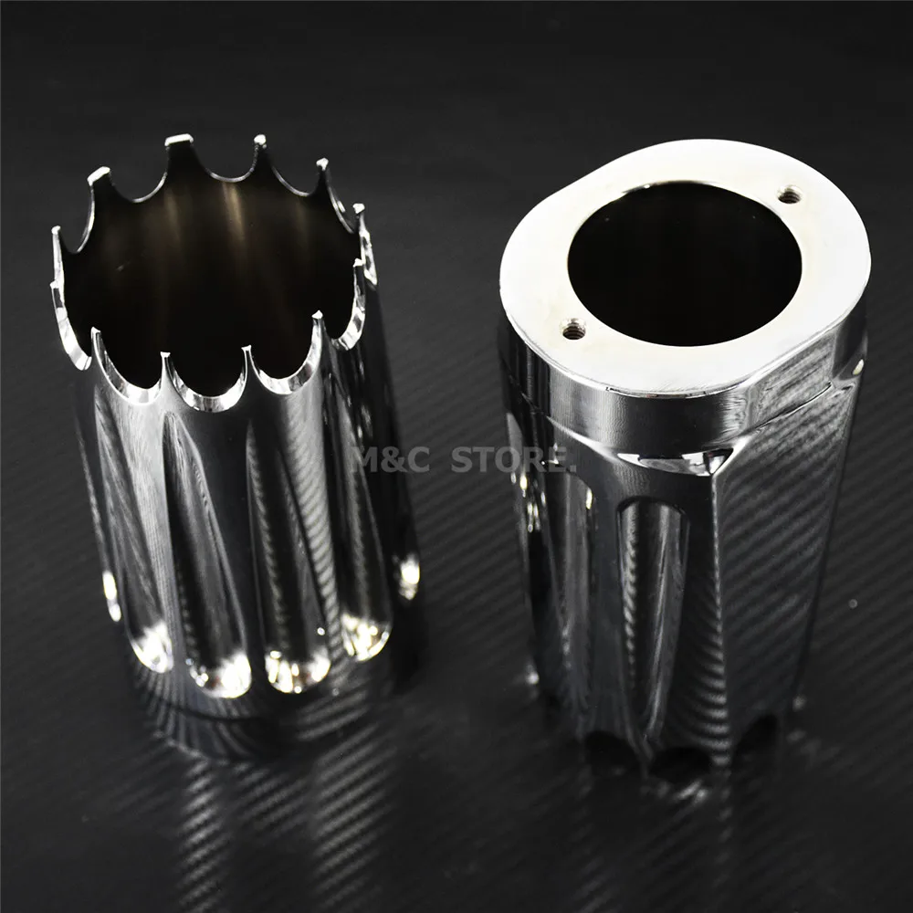 МОТОЦИКЛ хром CNC Cut передняя вилка загрузки слайдер Чехлы для Harley Touring Road King Street Electra Glide FLHX FLSTF 08-13 14-17