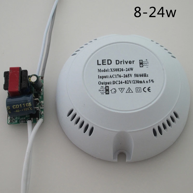 LED Driver AC 176-265V 8-24W Ceiling Driver Round Lighting Transform power supply adapter for Ceiling Lamp Light Bulb Lighting Accessories