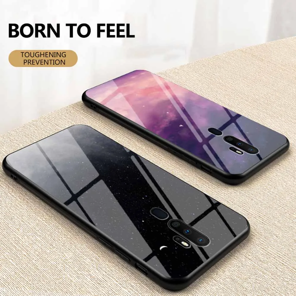 Для OPPO A5 A91 A83 A8 A7X A77 A73 A7 A9 2020 чехол для телефона из закаленного стекла серии Star