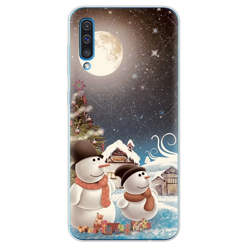 Merry Christmas Cartoon Santa Claus Deer Case For Samsung Galaxy A50 Soft Silicon Coque For Samsung A40 A60 A70 A7 A9 Cover - Цвет: sd2ryue