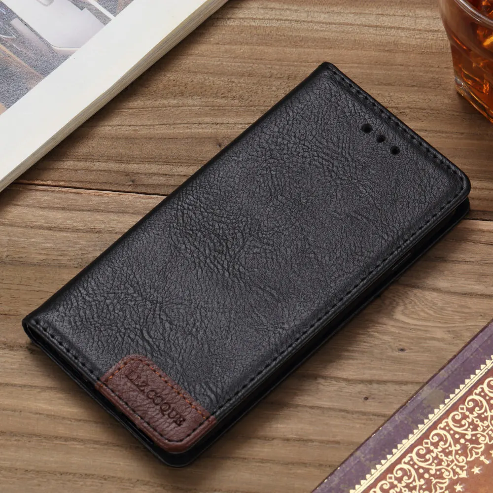 Black Элегантный Кожаный чехол-книжка для iPhone 11 Pro Max Xr X Xs 8 7 Plus 5S 5 SE, полностью противоударный чехол-кошелек на магните, мягкий чехол - Цвет: Black