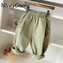 Детские брюки в Корейском стиле на весну г.; шаровары; детская одежда для девочек; одежда для маленьких девочек