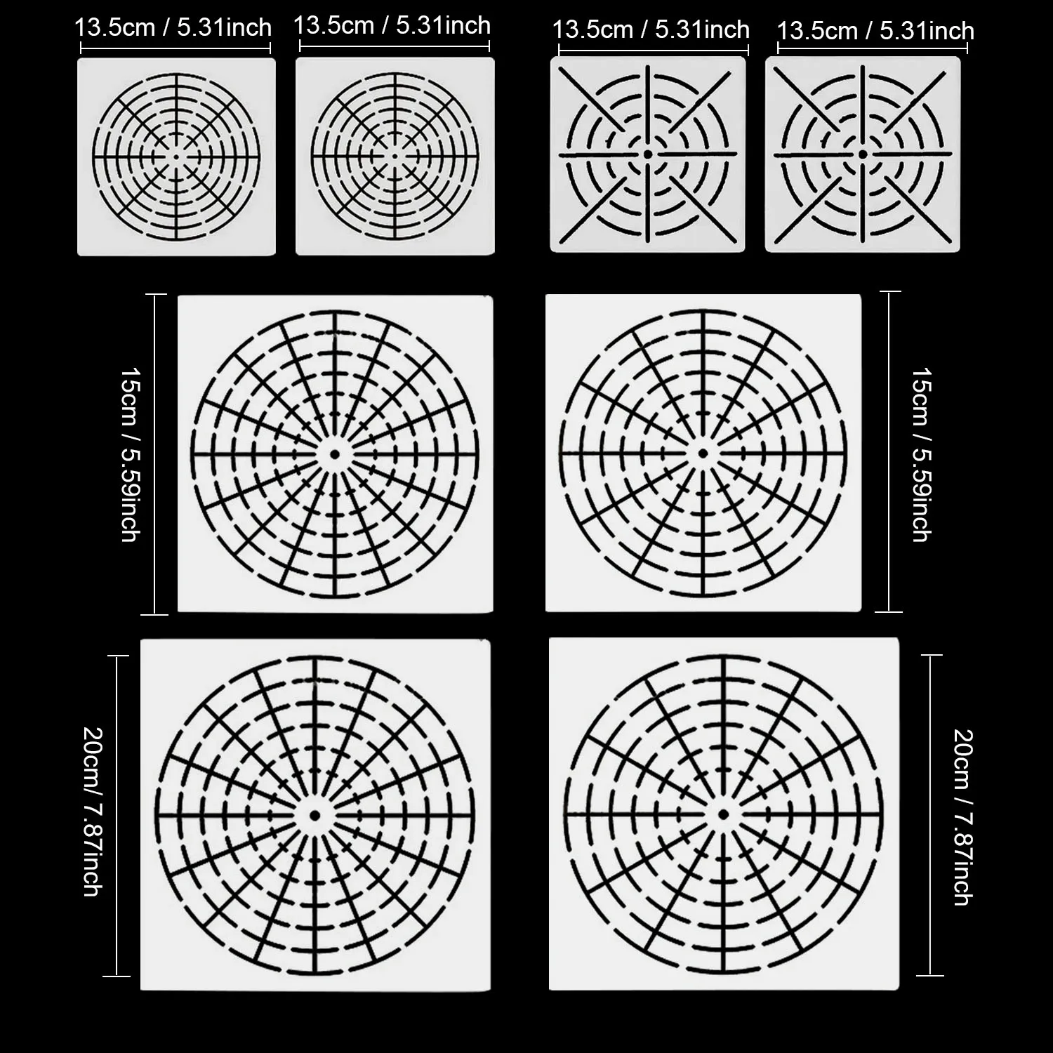 8 шт многоразовые Mylar Мандала нажмите с силой так, трафареты для картин Шаблоны инструментов для самостоятельного изготовления мебели Вуд, холст камни ткань стены искусства