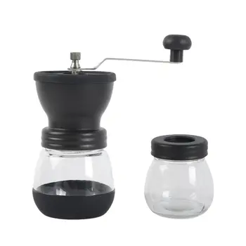 

Manual Coffee Bean Grinder Portable Household Hand Crank Coffee Grinder Adjustable Washed Glass Grinder