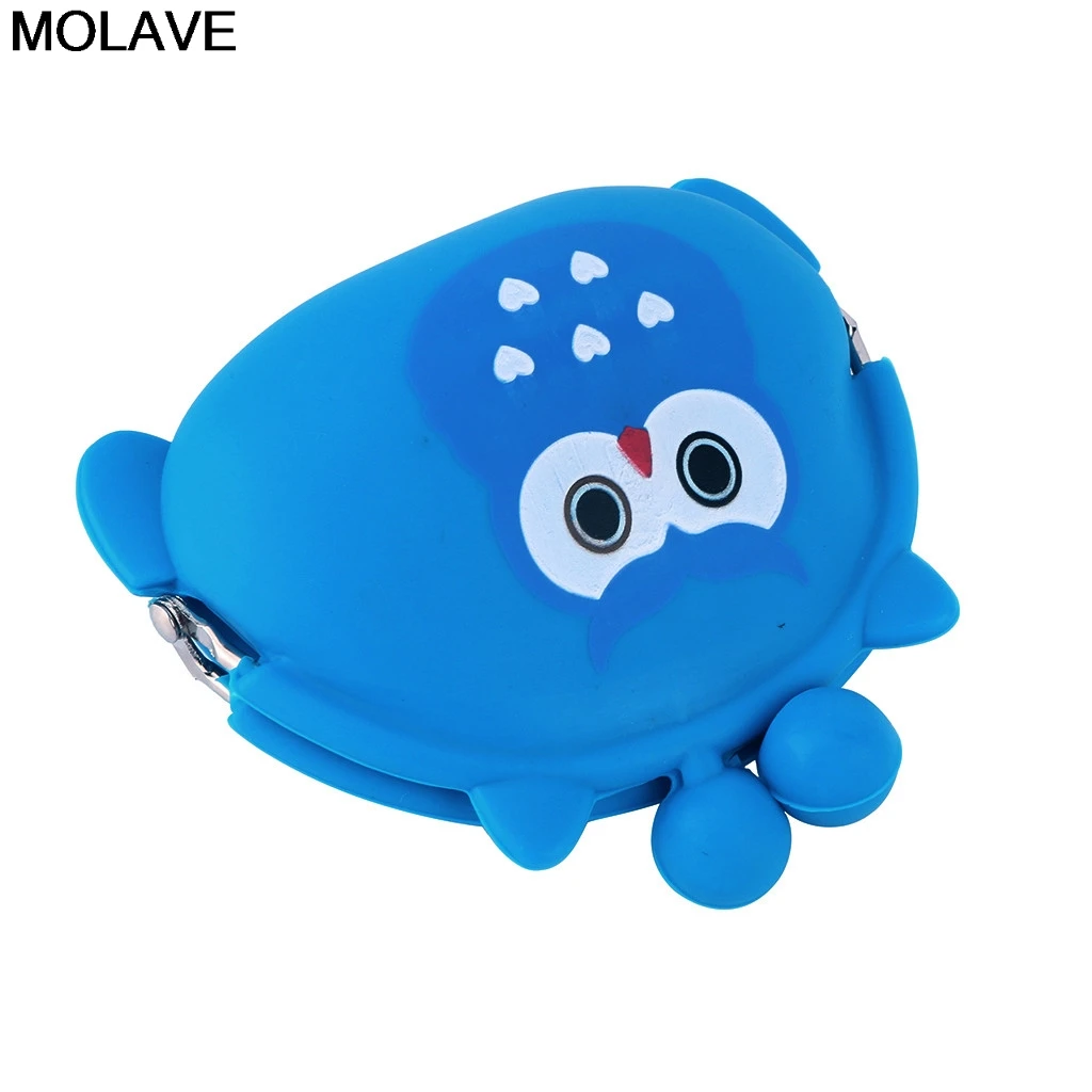 Molave/Милая силиконовая сумка с рисунком совы для мелочи, кошелек для монет, Женский кошелек для детей, детские кошельки cartera