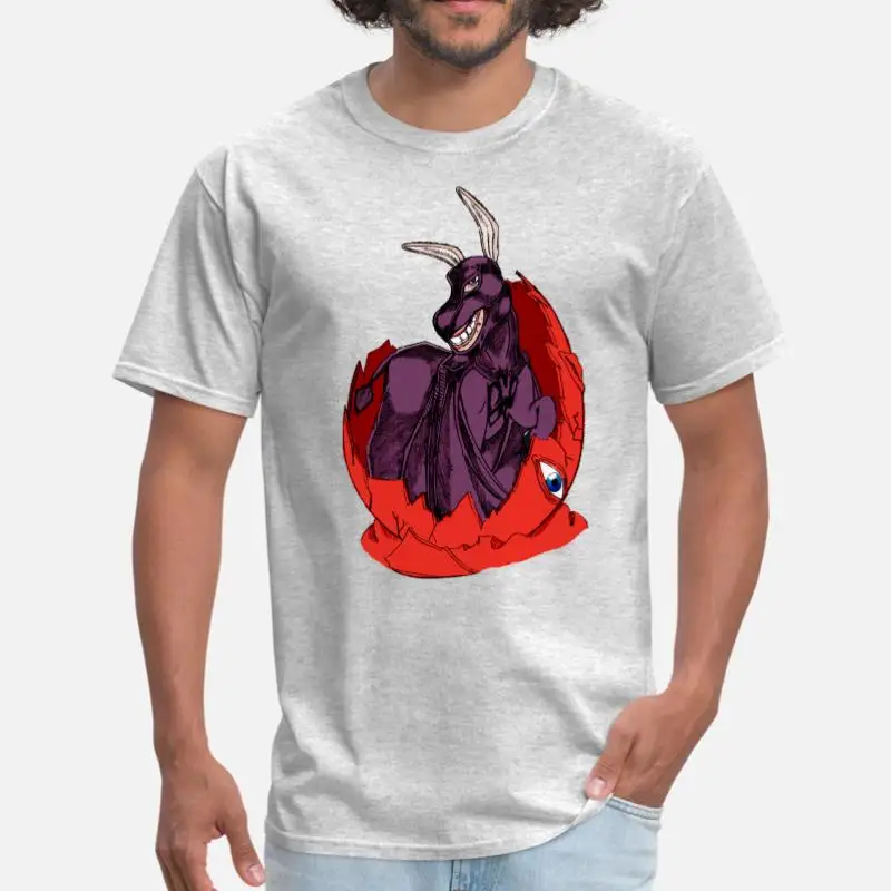 Мужская футболка с принтом Bershrek Berserk X Shrek Donkey Betrays Shrek,, Черная Мужская футболка с коротким рукавом, высокое качество - Цвет: Men-Gray
