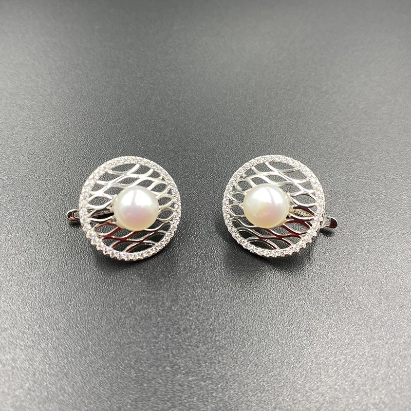 Женское серебряное ожерелье с длинной цепочкой и натуральным жемчугом|Ювелирные