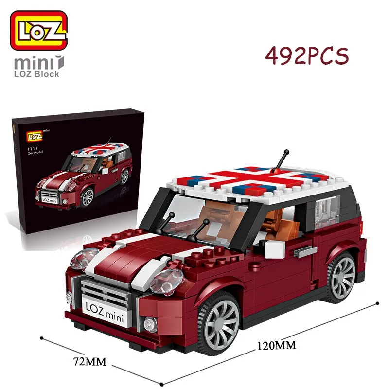 

LOZ 1111 Mini 1:24 Car Model 492Pcs DIY Diamond Mini micro Building Blocks Bricks Toys christmas gift for children