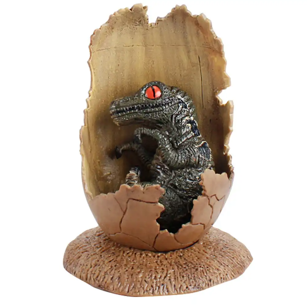 half hatching simulation dinosaur egg pedestal model