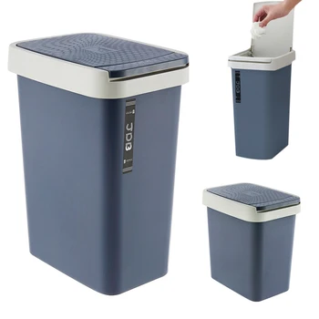 

High Quality Plastic Waste Bin Trash Bin Nordic Simple Dustbin Can Trash Garbage Bin Dust Bin Storage Bucket Home Office Retail