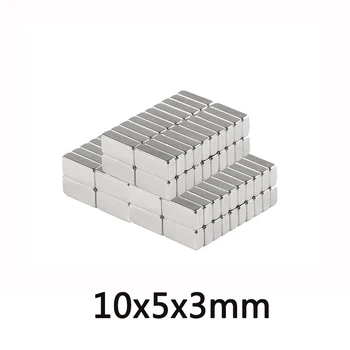 

100/200/300pcs 10x5x3 mm Cuboid Block Magnets 10mmX5mm Neodymium Magnet 10x5x3mm Permanent NdFeB Strong Magnet 10*5*3 N35