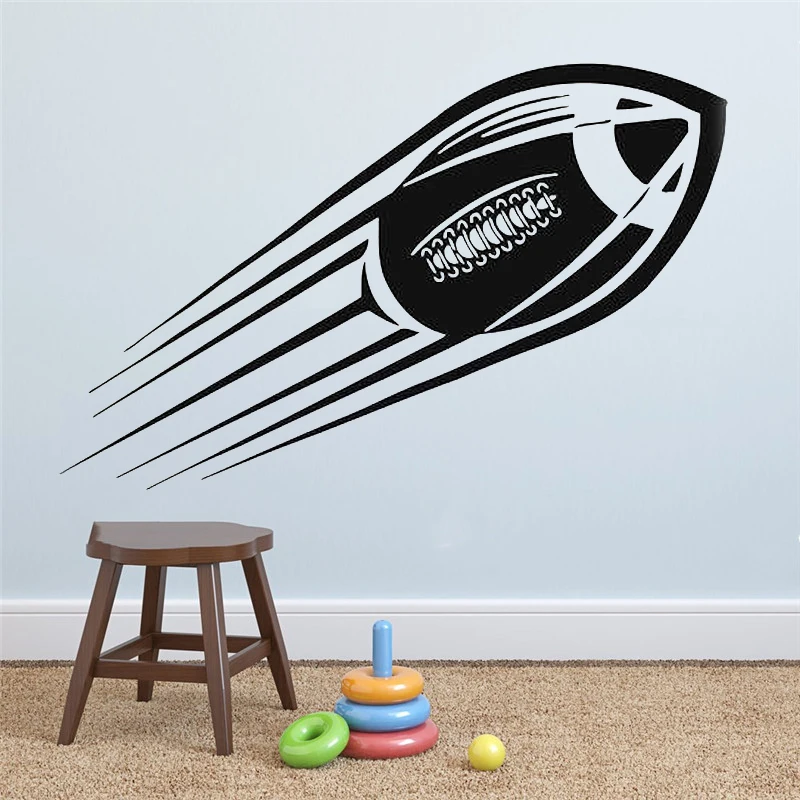 Wall Sticker American Football Ball Sport Activity Bedroom Vinyl Kids Nursery Girl Boy Decals Room Design Decor HY241 | Дом и сад