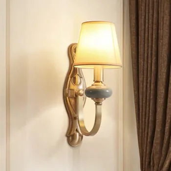 

Modern wall lights foyer classic wall lamp bedside porcelain lamps for bedroom wand lamp fixtures led copper sconce living room
