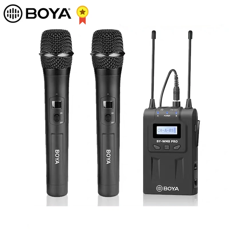 WHM8Pro and RX8 Pro BOYA BY-WM8 Pro WHM8 Pro Микрофон конденсаторный беспроводной микрофон Система аудио видео приемник-записывающее устройство для камеры Canon Nikon sony - Цвет: WHM8Pro and RX8 Pro