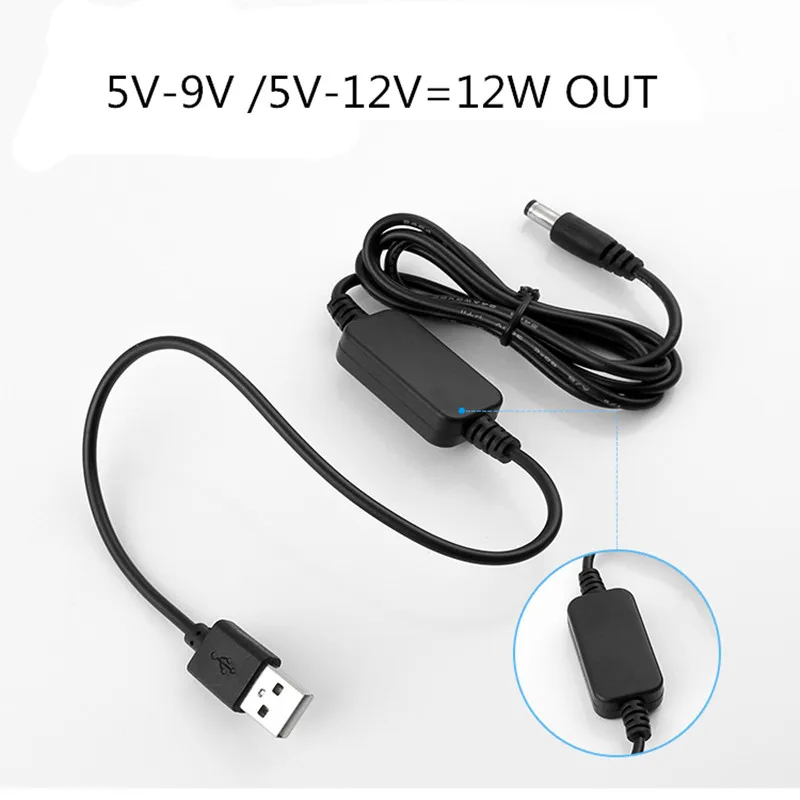 USB повышающий преобразователь DC 5 В до 12 В 1A USB повышающий преобразователь кабель 12 Вт для питания/зарядное устройство/Преобразователь мощности