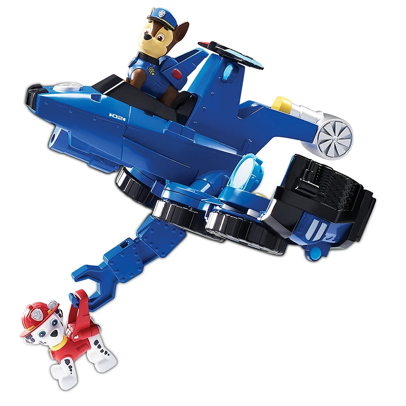 Skup Paw Patrol zestaw zabawek samolot samochód dwa w jednym deformacji serii dźwięk i światło muzyka figurki zabawki dla dzieci prezenty