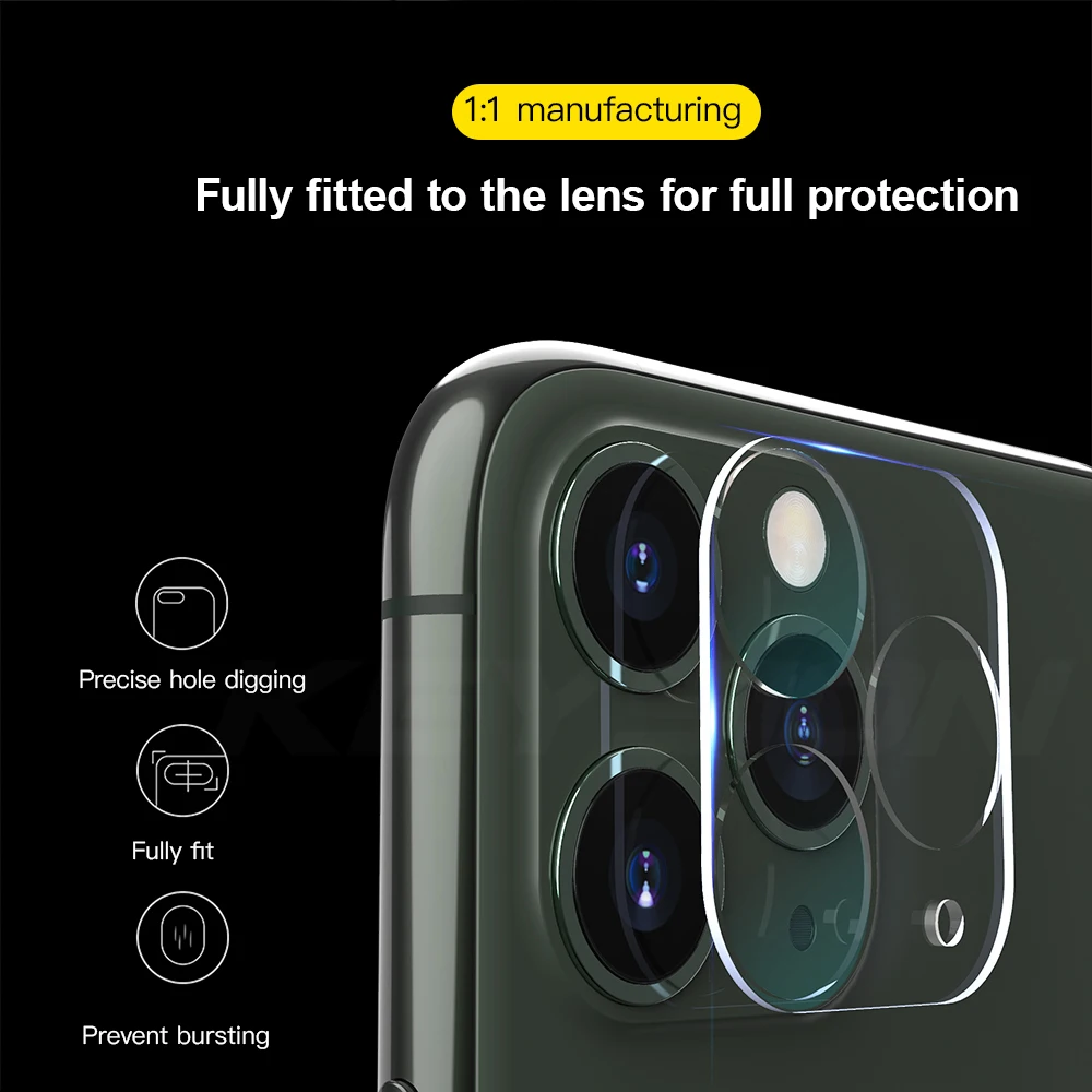 KEYSION Полный Объектив камеры закаленное стекло для IPhone 11 Pro 11 Pro Max камера защитная HD прозрачное стекло пленка для IPhone 11 Pro Max