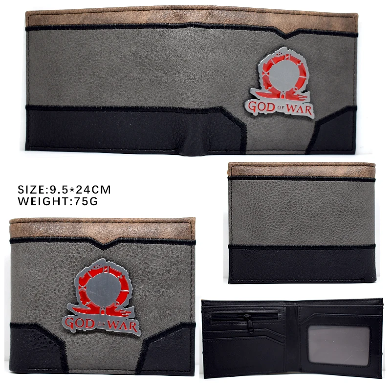 Anime God War Wallet Card ID Slot Fashionable Men Leather Purse Cartoon Comics Student Short Wallets | Багаж и сумки