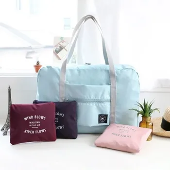 New Fashion Foldable Travel Bag  Large Capacity Nylon Waterproof Clothes Storage Zipper Handbag Travel Carry on Weekend Bags 1