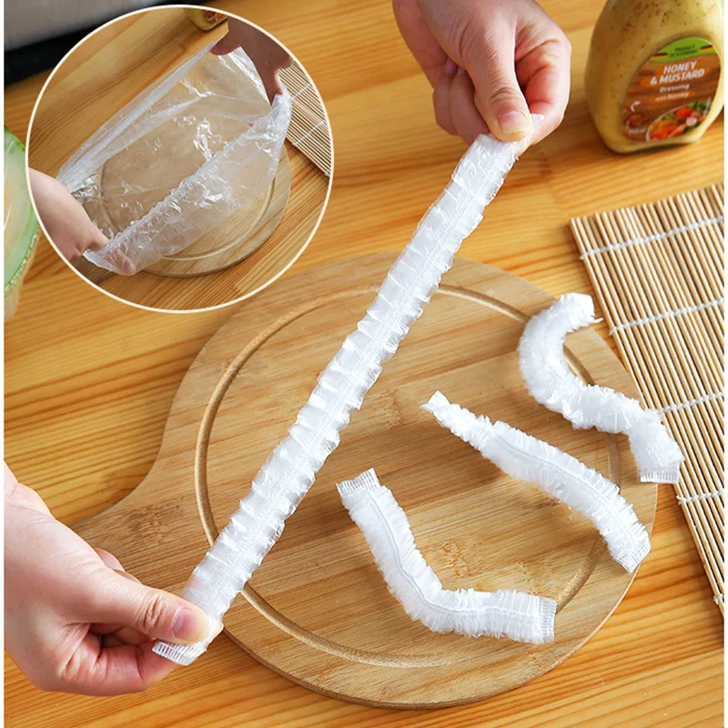 1/10/20pcs Plastic Wrap Disposable Food Cover Elastic Lids For Fruit Bowls Cups Cap Storage Kitchen Fresh Keeping Saver Bag | Дом и сад