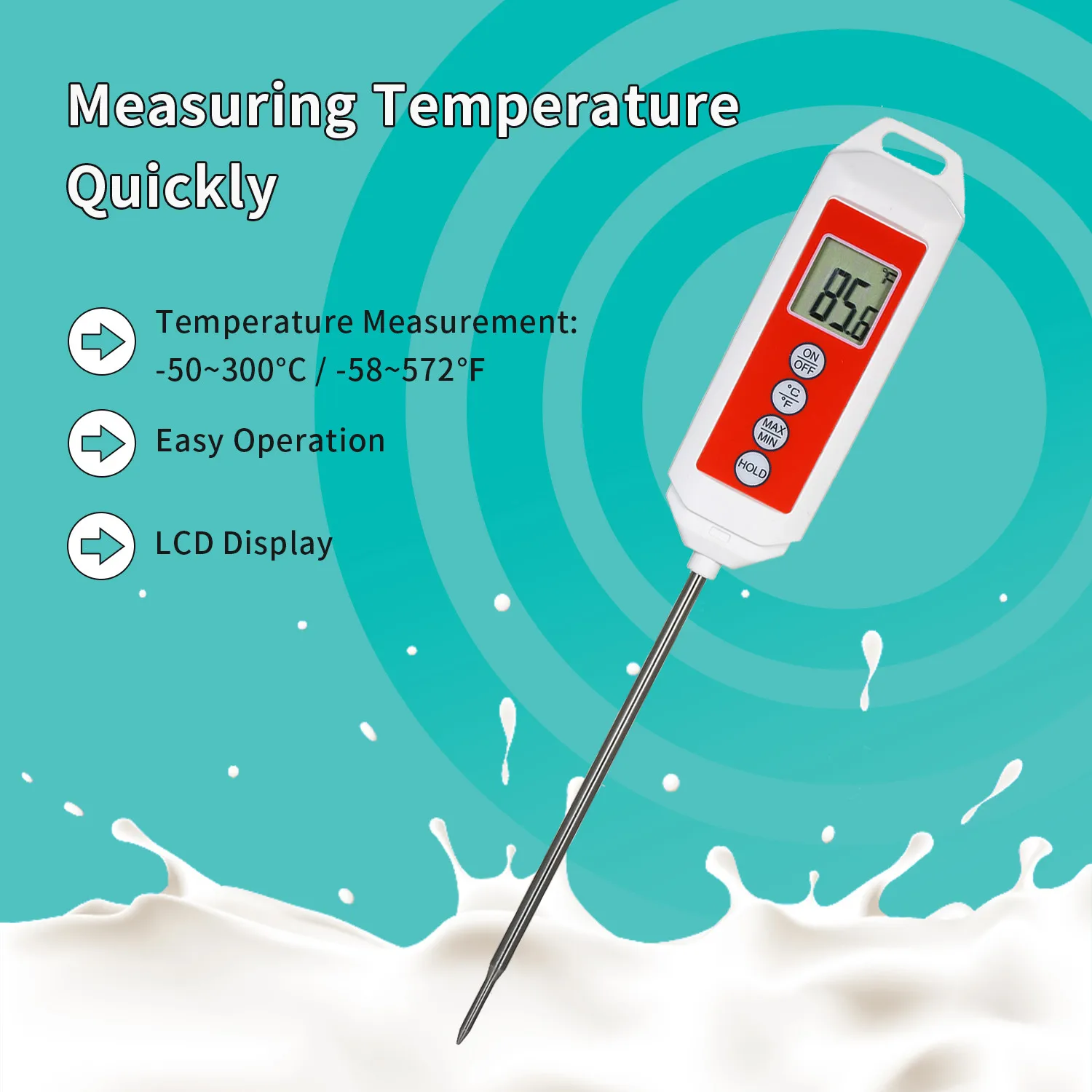 50~ 300 °C ЖК-цифровой термометр для Еды Зонд для мяса гриль барбекю приготовление пищи мгновенное чтение кухонные инструменты