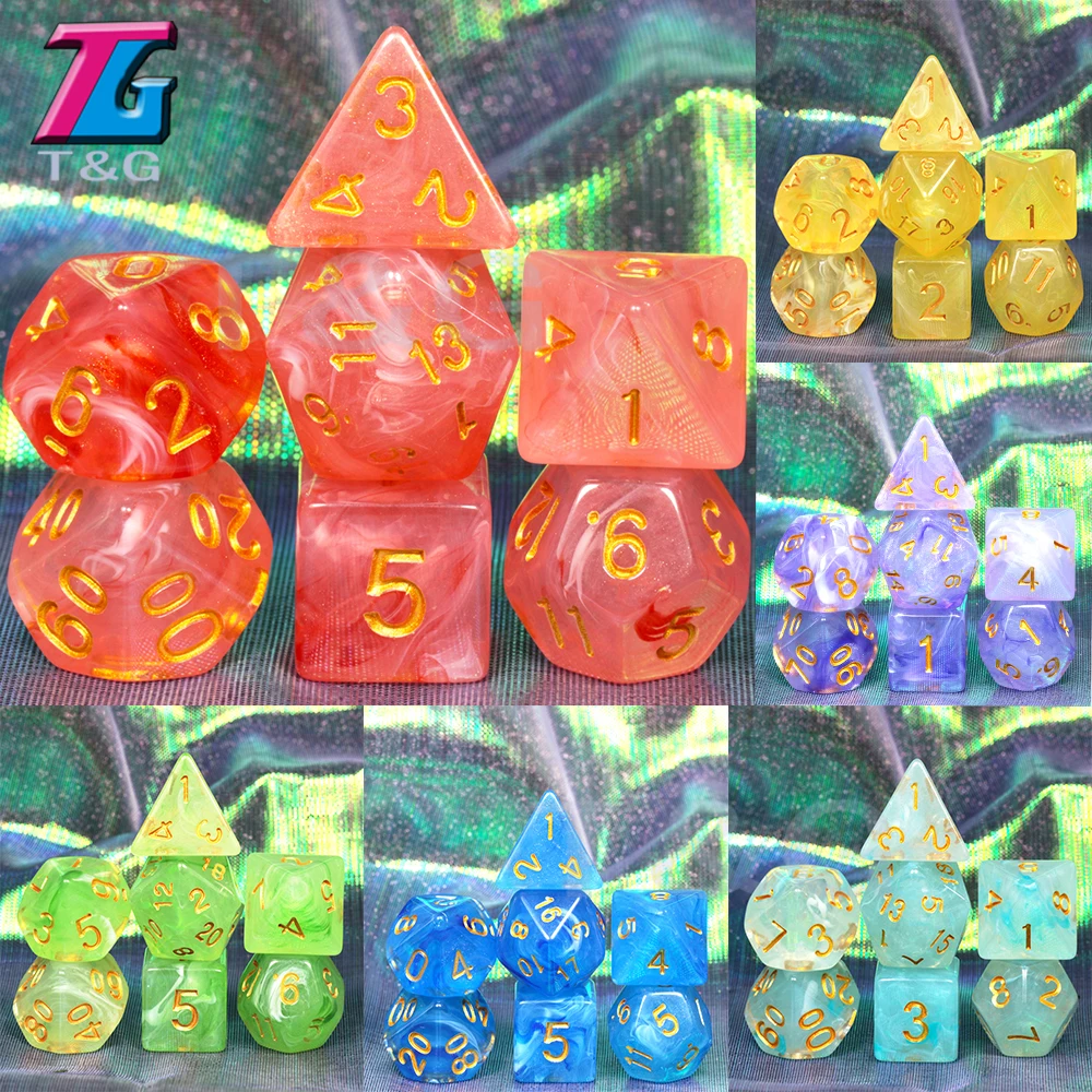 Игральная кость 7 для игра DnD D4 D6 D8 D10 D12 D20 набор Игральный костей игрушка в подарок