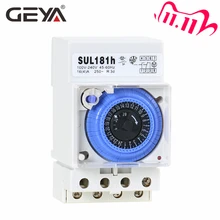GEYA SUL181h 220V Zeit Schalter 24 Stunden Mechanische Programmierbare Din Schiene Timer Schalter Relais mit Batterie 110V-240V